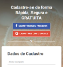 Faça seu cadastro no Sorte Online, caso você ainda não seja cadastrado.